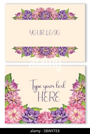 Sfondo di carta di invito di nozze di lusso con linea d'oro fiore d'arte e foglie botaniche, forme organiche, acquerello. Vettore di sfondo astratto dell'arte Illustrazione Vettoriale