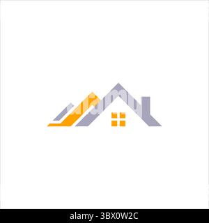 logo casa, icona del logo immobiliare casa, icona del logo edificio costruzione simbolo disegno vettoriale Illustrazione Vettoriale