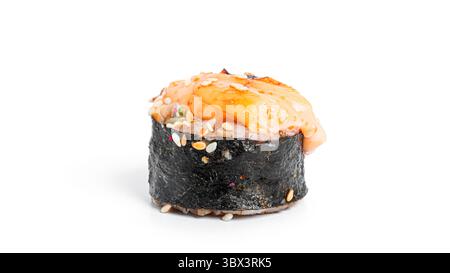 Sushi Rolls al forno con antipasto isolato su sfondo bianco. Hosomaki. Foto di alta qualità Foto Stock