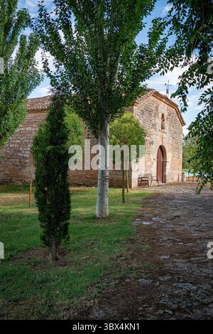 Il giardino di Miguel Delibes a Santa María del campo, Burgos, Spagna. Foto Stock