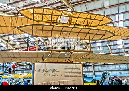 21 gennaio 2020, Tucson, Arizona, Stati Uniti: Una replica dell'originale Wright Brothers 1903 Wright Flyer nel Pima Air & Space Museum, Tucson, Arizona. (Immagine di credito: © Jon G. Fuller/VW Pics via ZUMA Press Wire) Foto Stock
