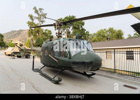 10 luglio 2021, Salt Lake City, Utah, Stati Uniti: Un elicottero Bell UH-1 Iroquois o Huey in mostra al Fort Douglas Museum nello Utah. (Immagine di credito: © Jon G. Fuller/VW Pics via ZUMA Press Wire) Foto Stock
