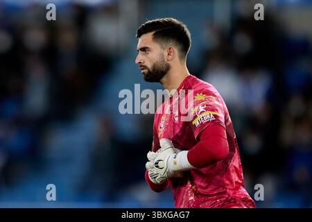 26 ottobre 2021, VITORIA, ALAVA, SPAGNA: Pacheco del Deportivo Alaves gesti durante il campionato spagnolo, la Liga, partita di calcio tra Deportivo Alaves ed Elche CF a Mendizorrotza il 26 ottobre 2021 a Vitoria, Spagna. (Immagine di credito: © Ricardo Larreina/AFP7 via ZUMA Press Wire) Foto Stock