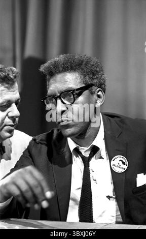 Washington, DC, USA: Bayard Rustin al briefing sulla marcia dei diritti civili su Washington, Statler Hotel, Washington, D.C., USA, Warren K. Leffler, US News & World Report Magazine Collection, 27 agosto 1963 (Credit Image: © JT Vintage via ZUMA Press Wire) Foto Stock