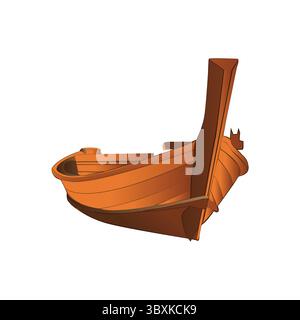 Vecchi vettori di barche in legno e illustrazioni, disegno Vol 01 Illustrazione Vettoriale