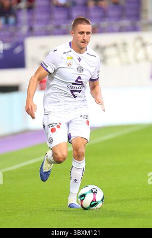 Vienna, Austria. 18 luglio 2025. VIENNA, AUSTRIA - 18 LUGLIO: Reinhold Ranftl dell'Austria Vienna ha il pallone durante l'amichevole pre-stagionale tra FK Austria Wien e Hertha BSC Berlin alla generali Arena il 18 luglio 2025 a Vienna, Austria.250718 SEPA 29 018 - 20250718 PD9342 credito: APA-PictureDesk/Alamy Live News Foto Stock