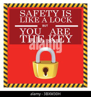 I criteri di sicurezza sono gli strumenti migliori per l'illustrazione del vettore dei segnali di sicurezza Illustrazione Vettoriale