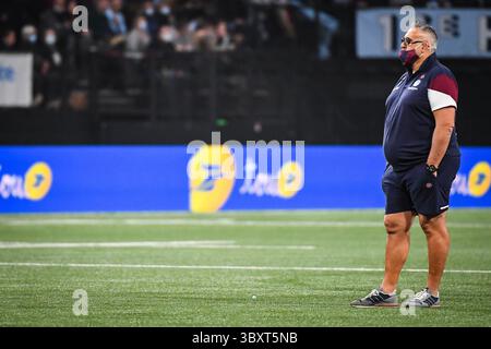 28 novembre 2021, Nanterre, Francia: Christophe URIOS di Bordeaux durante la TOP 14 match tra Racing 92 e Union Bordeaux Begles (UBB) alla Paris la Defense Arena il 28 novembre 2021 a Nanterre vicino Parigi. (Immagine di credito: © Matthieu Mirville/ZUMA Press Wire) Foto Stock