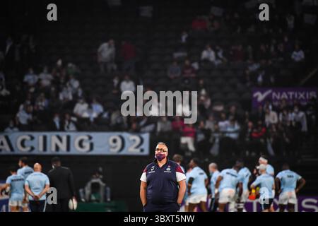 28 novembre 2021, Nanterre, Francia: Christophe URIOS di Bordeaux durante la TOP 14 match tra Racing 92 e Union Bordeaux Begles (UBB) alla Paris la Defense Arena il 28 novembre 2021 a Nanterre vicino Parigi. (Immagine di credito: © Matthieu Mirville/ZUMA Press Wire) Foto Stock