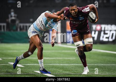 28 novembre 2021, Nanterre, Francia: Cameron WOKI di Bordeaux durante la gara TOP 14 tra Racing 92 e Union Bordeaux Begles (UBB) alla Paris la Defense Arena il 28 novembre 2021 a Nanterre vicino Parigi. (Immagine di credito: © Matthieu Mirville/ZUMA Press Wire) Foto Stock