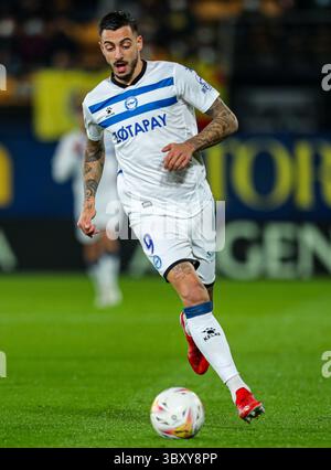 21 dicembre 2021, VILARREAL, CASTELLON, SPAGNA: Jose Luis San Martin ''Joselu'' degli Alaves in azione durante la partita di Santander League tra Villareal CF e Deportivo Alaves allo Stadio ceramica il 21 dicembre 2021, a Valencia, Spagna. (Immagine di credito: © Ivan Terron/AFP7 via ZUMA Press Wire) Foto Stock