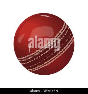 Illustrazione della sfera del cricket vettoriale disegno vettoriale Illustrazione Vettoriale