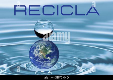 30 dicembre 2021, Stati Uniti: Illustrazione riciclo (immagine di credito: © Brilla Vida/VW Pics via ZUMA Press Wire) Foto Stock