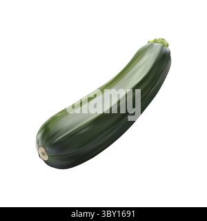 Illustrazione delle zucchine su sfondo bianco vol 01 Illustrazione Vettoriale