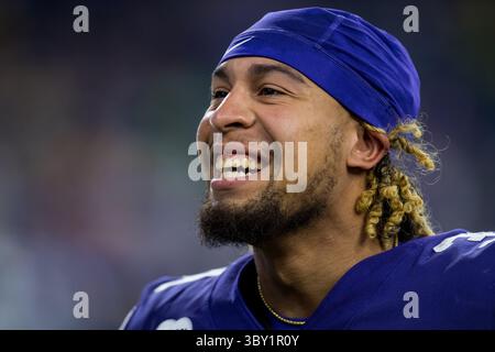 4 gennaio 2022: Il defensive back dei Kansas State Wildcats Jahron McPherson (31) sorride prima della partita di football NCAA del Texas Bowl tra i LSU Tigers e i Kansas State Wildcats all'NRG Stadium di Houston, Texas. ..Trask Smith/CSM(immagine di credito: &Copy; Trask Smith/CSM tramite filo ZUMA) Foto Stock