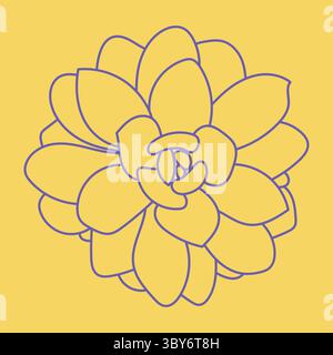 Motivo succulento, icona del logo. Splendido sfondo. Carta da parati moderna. Illustrazione Vettoriale