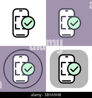 Simbolo di pagamento sicuro per smartphone: Pagamenti, metodi di pagamento, pagamento senza contatto e icona di pagamento digitale. Illustrazione Vettoriale