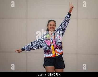 23 febbraio 2022, DOHA, QATAR: La Russia Daria Kasatkina prima del terzo turno del torneo 2022 Qatar TotalEnergies Open 2022 WTA 1000 (Credit Image: © Rob Prange/AFP7 via ZUMA Press Wire) Foto Stock