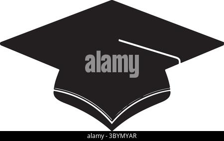 Cappello di graduazione tradizionale isolato Illustrazione Vettoriale