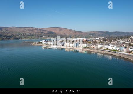 Volo mattutino su Warrenpoint, Newry, Irlanda del Nord, Regno Unito Foto Stock