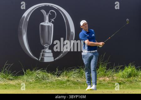 Portrush, Irlanda. 20 luglio 2025. Matt Fitzpatrick parte per l'ultima giornata del 153° Open Championship al Royal Portrush. Crediti: Tim Gray/Alamy Live News Foto Stock