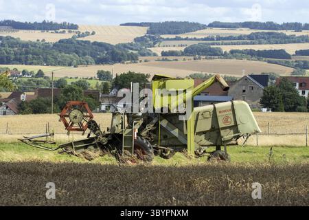 Vecchia mietitrebbia Claas di tipo Mercur dal 1966 Foto Stock