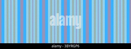 Striscia tessile Independence Day texture, installazione di sfondo in tessuto vettoriale. Menu linee del motivo verticale senza cuciture nella tavolozza dei colori ciano e bianco. Illustrazione Vettoriale