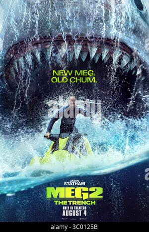 The Meg 2: The Trench (2023) POSTER ART *Filmstill - solo per uso editoriale* vedere le istruzioni speciali. Immagine CAP/TFS fornita da Capital Pictures Foto Stock