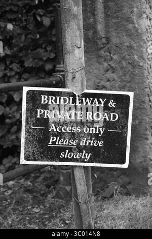 Un segno per la Bridleway. Foto Stock