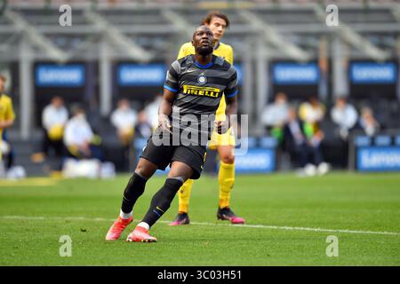 25 aprile 2021, Italia: Milano, Italia. 25 aprile 2021. Romelu Lukaku (9) dell'Inter Milan visto nella partita di serie A tra Inter Milan e Hellas Verona a Giuseppe Meazza a Milano., Credit:Tommaso Fimiano / ZUMA Press (Credit Image: © Tommaso Fimiano/Gonzales Photo via ZUMA Press) Foto Stock