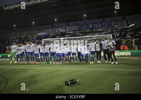 5 maggio 2017 - Farum, Inghilterra, Danimarca - Danimarca, Farum, 5 maggio 2017. I giocatori dell'FC Copenhagen celebrano il dodicesimo titolo danese del FC Copenhagen dopo un pareggio nel 1-1 contro il FC Nordsjealland a Right to Dream Park a Farum (immagine di credito: © Samy Khabthani/Gonzales foto via ZUMA Press) Foto Stock