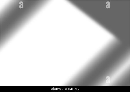 Un effetto d'ombra uniforme e sfocato che crea una curva delicata su uno sfondo bianco chiaro, suggerendo luce e forma. Illustrazione Vettoriale