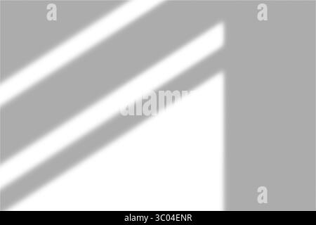 Un effetto d'ombra uniforme e sfocato che crea una curva delicata su uno sfondo bianco chiaro, suggerendo luce e forma. Illustrazione Vettoriale