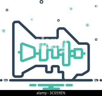 Icona per trasmissione, cambio Illustrazione Vettoriale