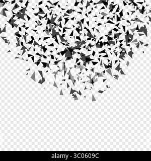 Shatter burst astratto . Modello di sfondo texture geometrica isolato. Illustrazione vettoriale. Illustrazione Vettoriale