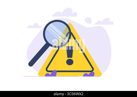 Identificazione dei problemi, analisi dei rischi, metodi per superare o risolvere il concetto di problemi. Illustrazione vettoriale. Illustrazione Vettoriale