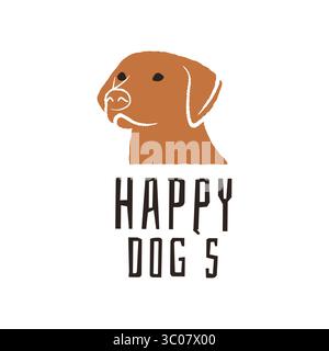 Logo Happy Dog Illustrazione Vettoriale