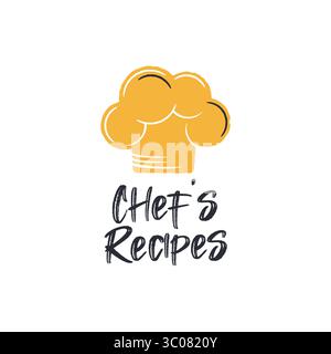 Logo della ricetta dello chef Illustrazione Vettoriale