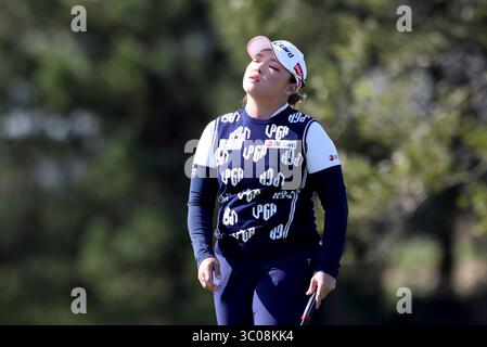 11 ottobre 2018 - Incheon, Corea del Sud - Hana Jang della Corea del Sud azione sull'undicesimo green durante un LPGA KEB Hana Bank Championship Round 1 presso il campo da golf Sky72. (Immagine di credito: © JNA via ZUMA Wire) Foto Stock