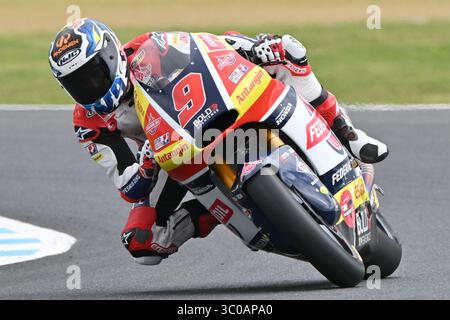 27 ottobre 2018: Jorge Navarro (SPA) sulla KALEX n.9 della Federal Oil Gresini Moto2 durante la terza sessione di prove di Moto2 al GP d'Australia 2018 sul circuito Phillip Island Grand Prix di Victoria, Australia. Sydney Low/Cal Sport Media (immagine di credito: &Copy; Sydney Low/CSM tramite cavo ZUMA) Foto Stock