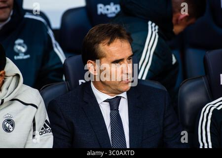28 ottobre 2018 - Barcellona, BARCELLONA, Spagna - Julen Lopetegui dalla Spagna del Real Madrid durante la partita di calcio della Liga ''El Classico'' tra FC Barcelona e Real Sociedad il 28 ottobre 2018 allo stadio Camp Nou di Barcellona, Spagna. (Immagine di credito: © AFP7 via cavo ZUMA) Foto Stock