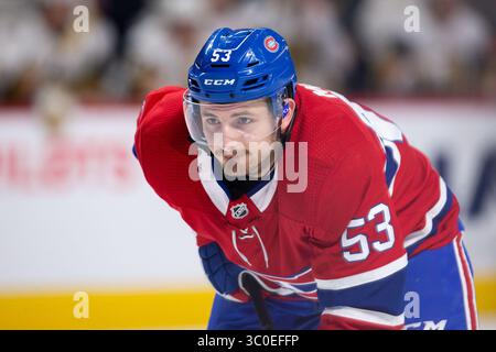 10 novembre 2018: Il difensore dei Montreal Canadiens Victor Mete (53) durante la partita della NHL tra i Vegas Golden Knights e i Montreal Canadiens al Bell Centre di Montreal, Canada. Daniel Lea/CSM(immagine di credito: &Copy; Daniel Lea/CSM tramite cavo ZUMA) Foto Stock