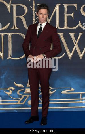 13 novembre 2018 - Londra, Regno Unito di Gran Bretagna e Irlanda del Nord - Eddie Redmayne arriva alla prima inglese di "Fantastic Beasts: The Crimes of Grindelwald" all'Odeon Leicester Square il 13 novembre 2018 a Londra (immagine di credito: © Famous/Ace Pictures via ZUMA Press) Foto Stock