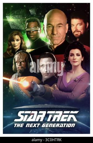 STAR TREK: THE NEXT GENERATION (1987), DIRETTO DA ROB BOWMAN, JONATHAN FRAKES, ROBERT SCHEERER E GABRIELLE BEAUMONT. Credito: TV/album PARAMOUNT Foto Stock