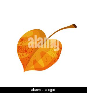 Foglia di betulla erbario autunnale. Caduta vettoriale e simbolo della natura. Foresta e legno, vegetazione del giardino. Stampa di foglie o texture boschive. Elemento deciduo naturalista. Biologia, botanica, ecologia e flora, tassonomia. Illustrazione Vettoriale