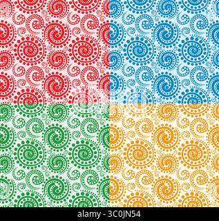 Crea sfondi senza cuciture con motivo. Illustrazione Vettoriale