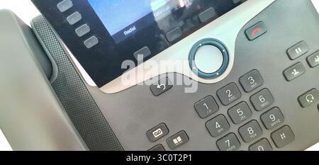 L'ultimo modello di telefono IP Foto Stock