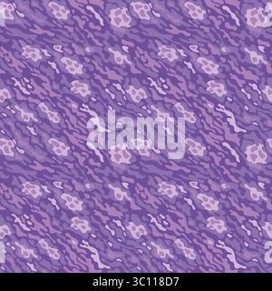Sfondo fantasia viola con motivo camouflage senza cuciture Illustrazione Vettoriale