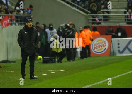 3 febbraio 2019 - Reims, Marna, Francia - allenatore Marsiglia RUDI GARCIA durante il campionato francese di calcio, Ligue 1 Conforama, Stade de Reims contro l'Olympique de Marseilles allo stadio Auguste Delaune Reims - Francia..Reims ha vinto 2-1 (immagine di credito: © Pierre Stevenin/ZUMA Wire) Foto Stock