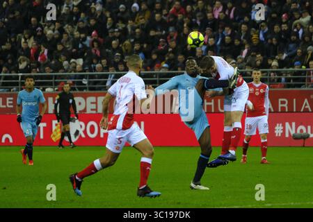 3 febbraio 2019 - Reims, Marna, Francia - Reims Won 2-1 (immagine di credito: © Pierre Stevenin/ZUMA Wire) Foto Stock